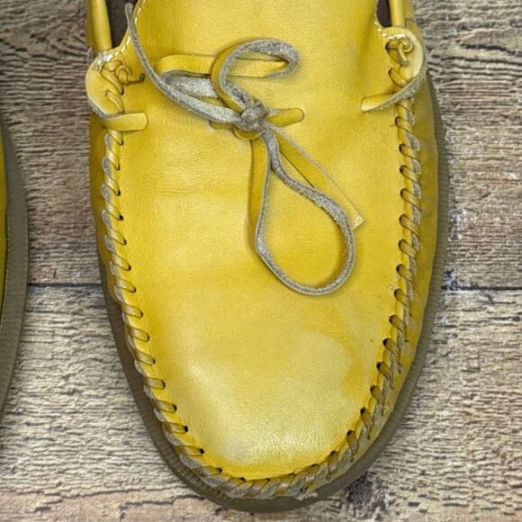 Bed Stu Anthropologie Helena Moccasin Loafer Mustard Yellow Size 9.5 - Picture 11 of 12